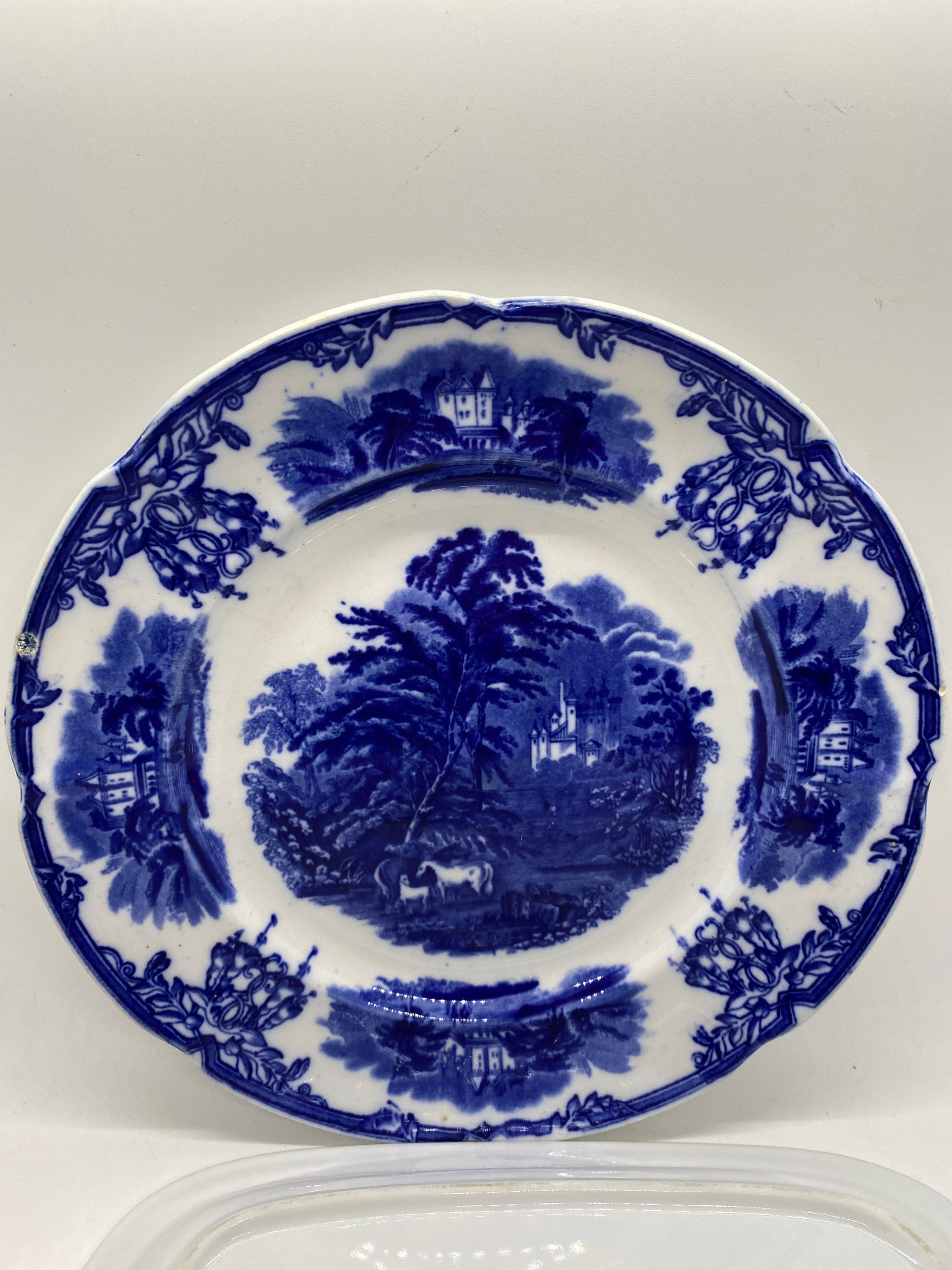 ＊Sylvia ＊ Hors d'oeuvre plate・* Flow Blue Salad Plate Sylvia ** - Etsy