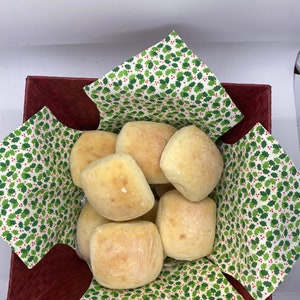 6 varied Cloth Bun Warmers~Bread basket Covers