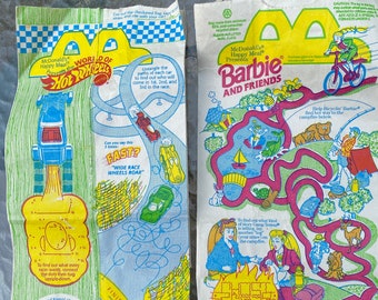 2 McDonalds Happy Meal Bags~ 1994