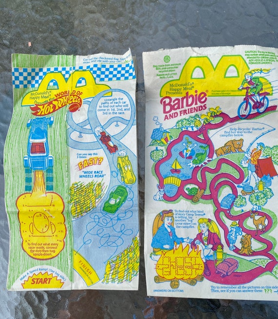 2 McDonalds Happy Meal Bags~ 1994