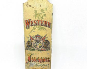 Western Assurance Metal Ledger Marker