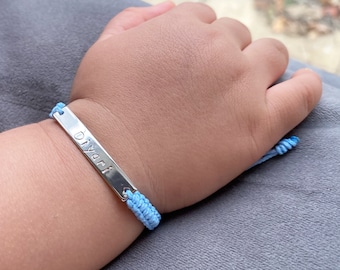 Babyarmband, Silber/Gold Armband, Mädchen Armband, personalisiertes Namensarmband, handgestempeltes Armband. wähle Name und Größe.