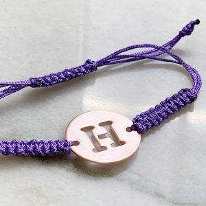 Rose gold  bracelet, personalised bracelet, choose any letter you like. numbers.