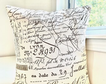 French pillow cover