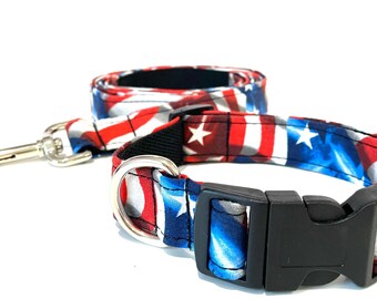 Adjustable dog collar or leash, made on Cape Cod , SMALL, MEDUIM , LARGE