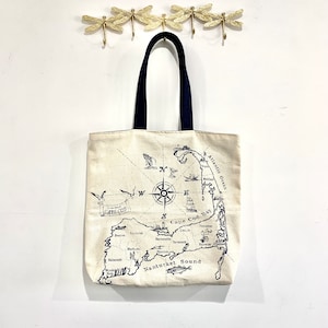 CAPE COD old fashioned map bag , hand made , beach bags , tote