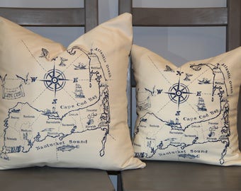 Multicolor 18x18 Cape Cod Emporium Map of Cape Cod Aqua Blue Nautical Symbols Fish Mermaid Throw Pillow Multicolor 18x18 Cape Cod Emporium Map of Cape Cod Aqua Blue Nautical Symbols Fish Mermaid Throw Pillow