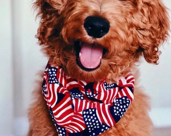 PET BANDANAS, Americana collection , 4th of July dog bandanas