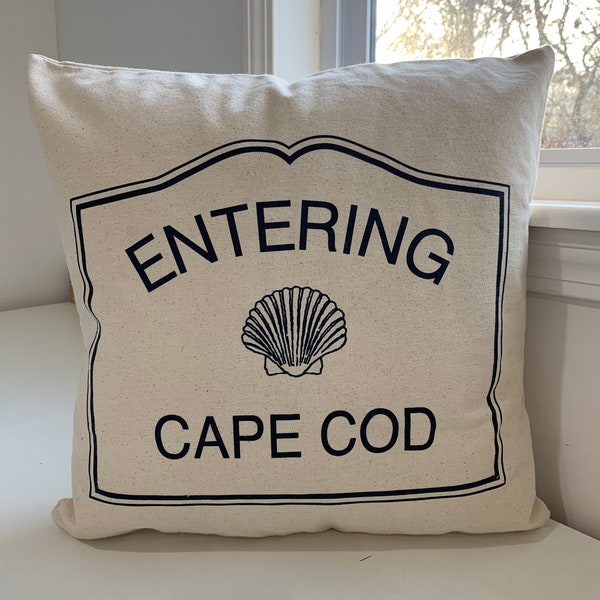 Cape Cod entering pillow cover
