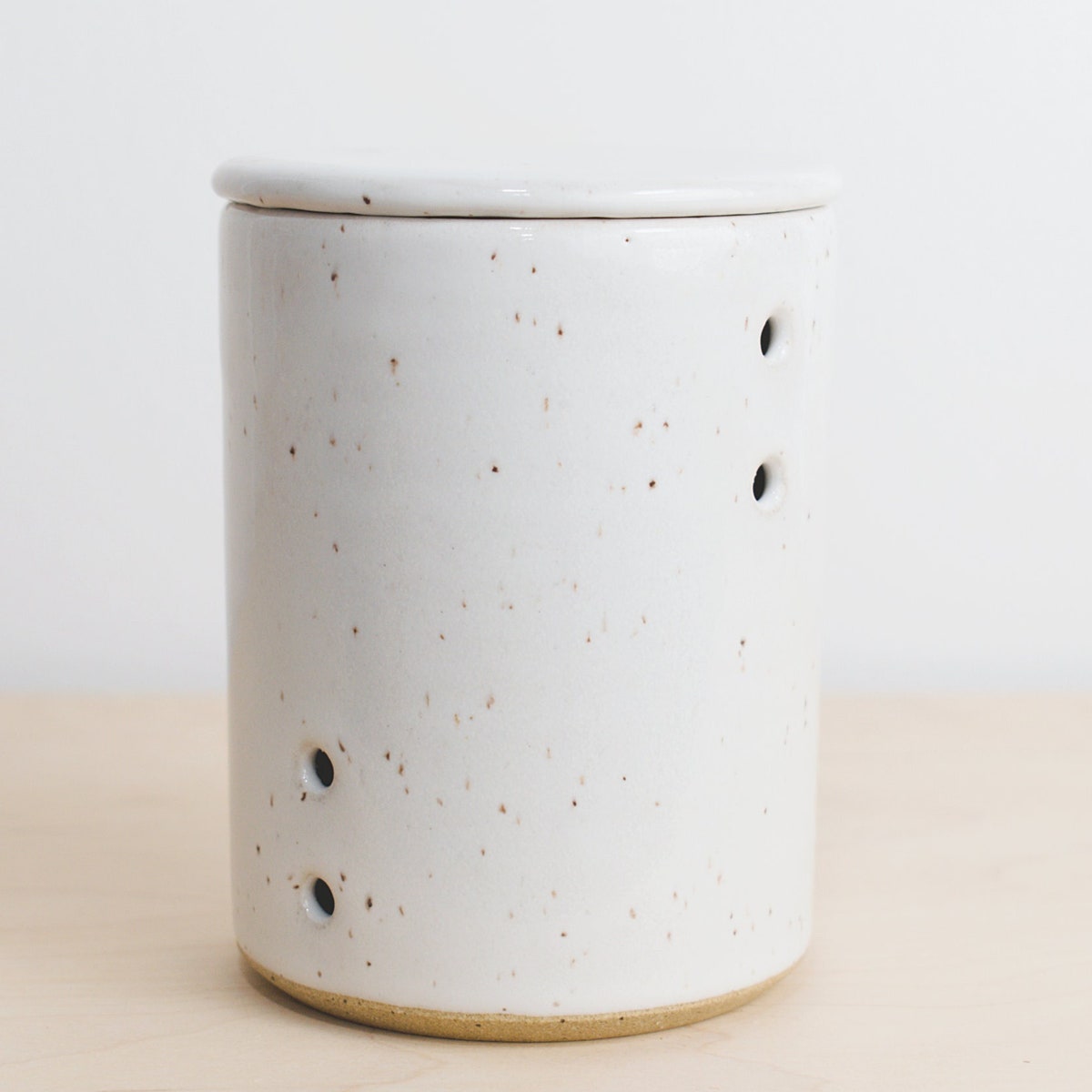 Speckled White Ceramic Garlic Keeper - Etsy
