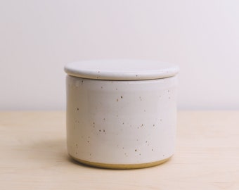 Black Pottery Butter Crock,Butter keeper,French Butter dish.
