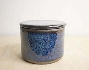 Blue Storm Butter Keeper - French Butter Keeper - Blue Butter Crock - Ceramic Butter Dish - Stoneware Butter Dish - Blue Kitchen Ceramics