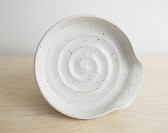 for the stove use for utensils Handmade Pottery Spoon Rest tea bags