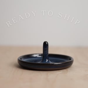 Blue Storm Ceramic Ring Holder – Engagement Gift