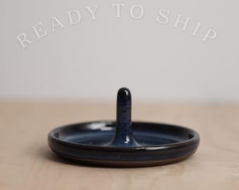 Blue Storm Ceramic Ring Holder – Engagement Gift