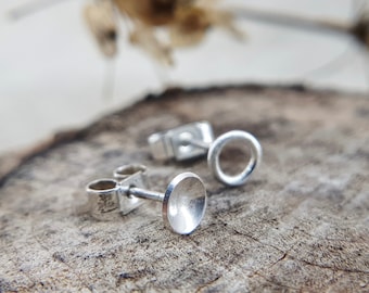 Mismatched Silver Stud Earrings, Odd Earrings, Recycled Sterling Silver