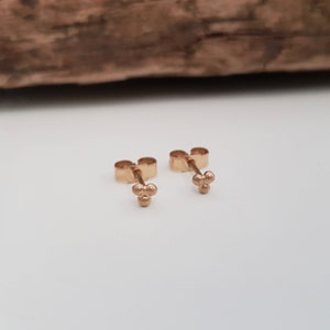 Tiny 9ct Gold Stud Earrings, 9ct Gold Studs, Tiny Stud Earrings, Gold Triangle Studs image 3