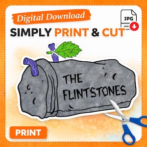 Flintstones Mailbox Sign | Digital Download | Printable Party Sign