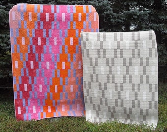 Link quilt pattern downloadable PDF - twin and throw size modern quilts