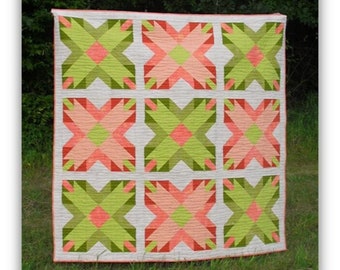 Flicker Quilt Pattern -  downloadable pdf pattern  - modern quilt pattern