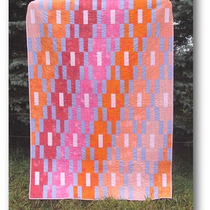 Link Quilt Pattern Downloadable PDF - Twin and Throw Size Modern Quilts ...
