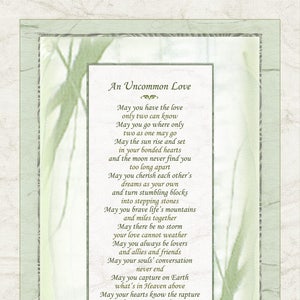 UNCOMMON LOVE - Wedding, Commitment Poem by Terah Cox