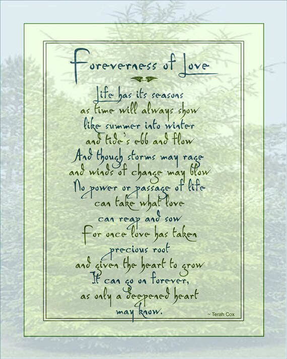 Foreverness D Amore Di Terah Cox Poesia Per Matrimonio Etsy