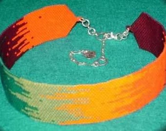 Stunning Handmade Peyote Glass Choker