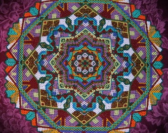OOAK HANDMADE. Fine Glass Kaleidoscope Table Mat.
