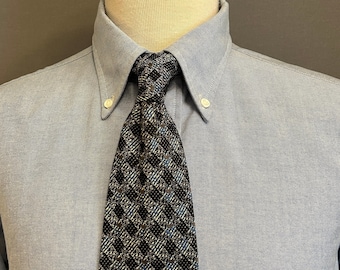 Cravate En Laine à Carreaux Écossais Bleu Et Jaune Pour Homme - Fabriquée Au Royaume-Uni