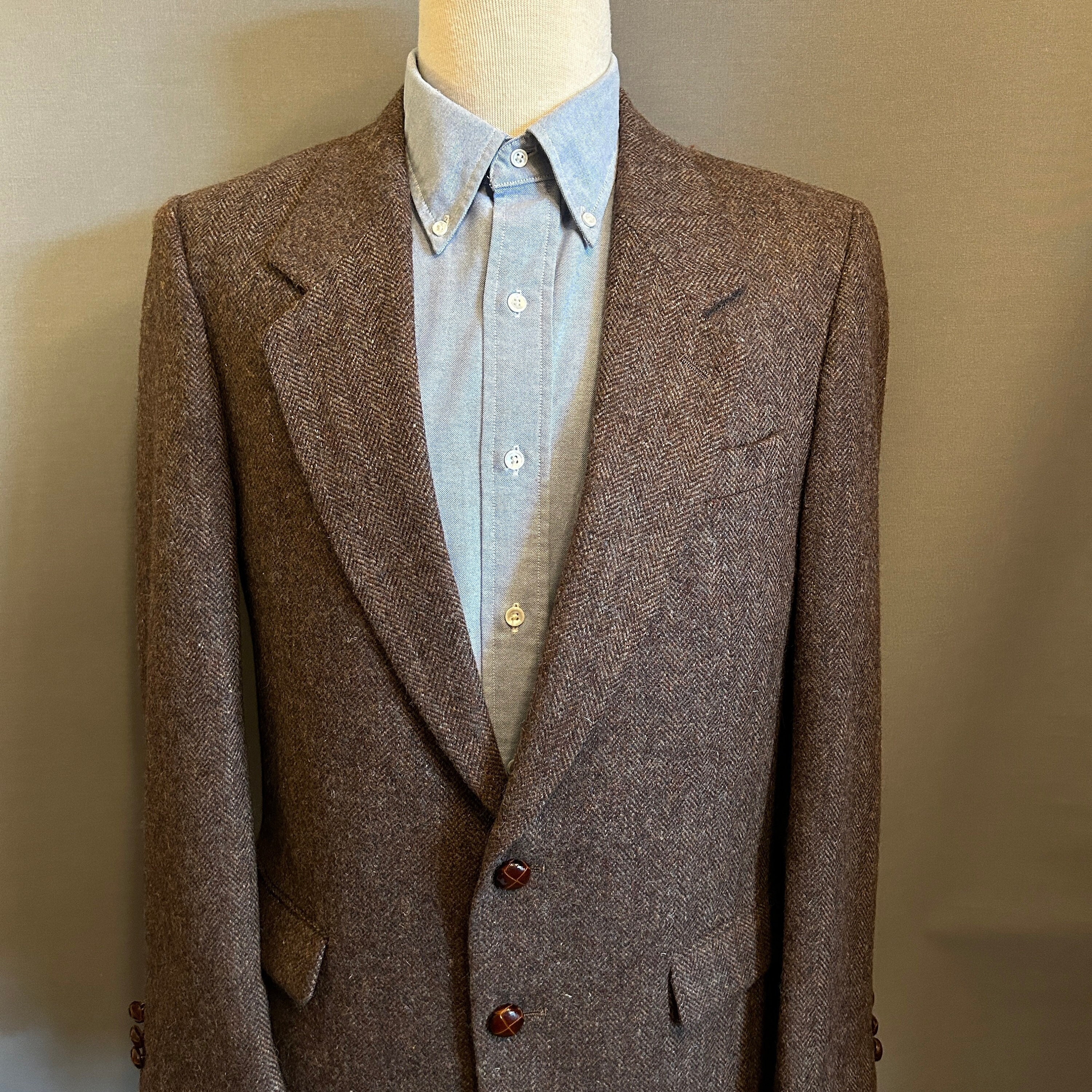 MINT Orvis Harris tweed hand woven in Scotland heavy tweed sport coat 42 S