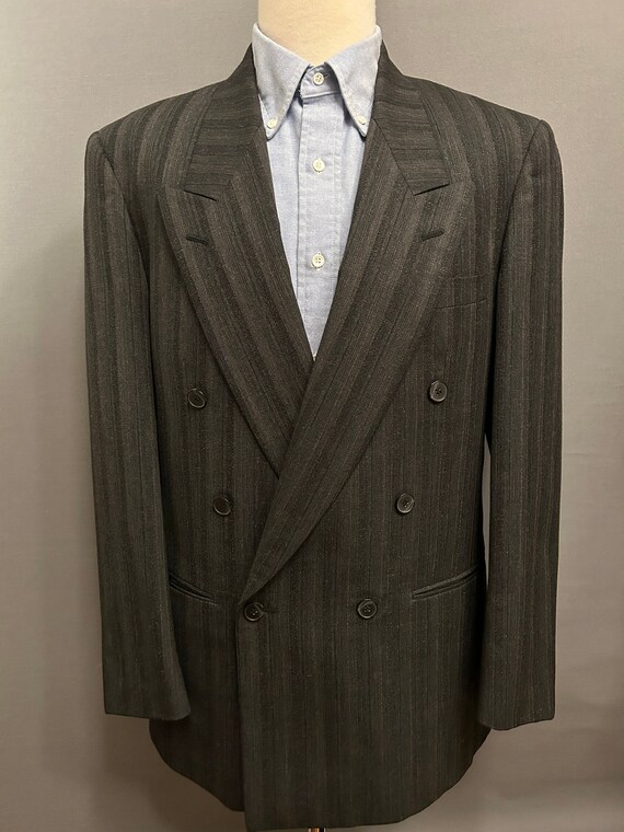 1980s Black/gray/pink Striped Men