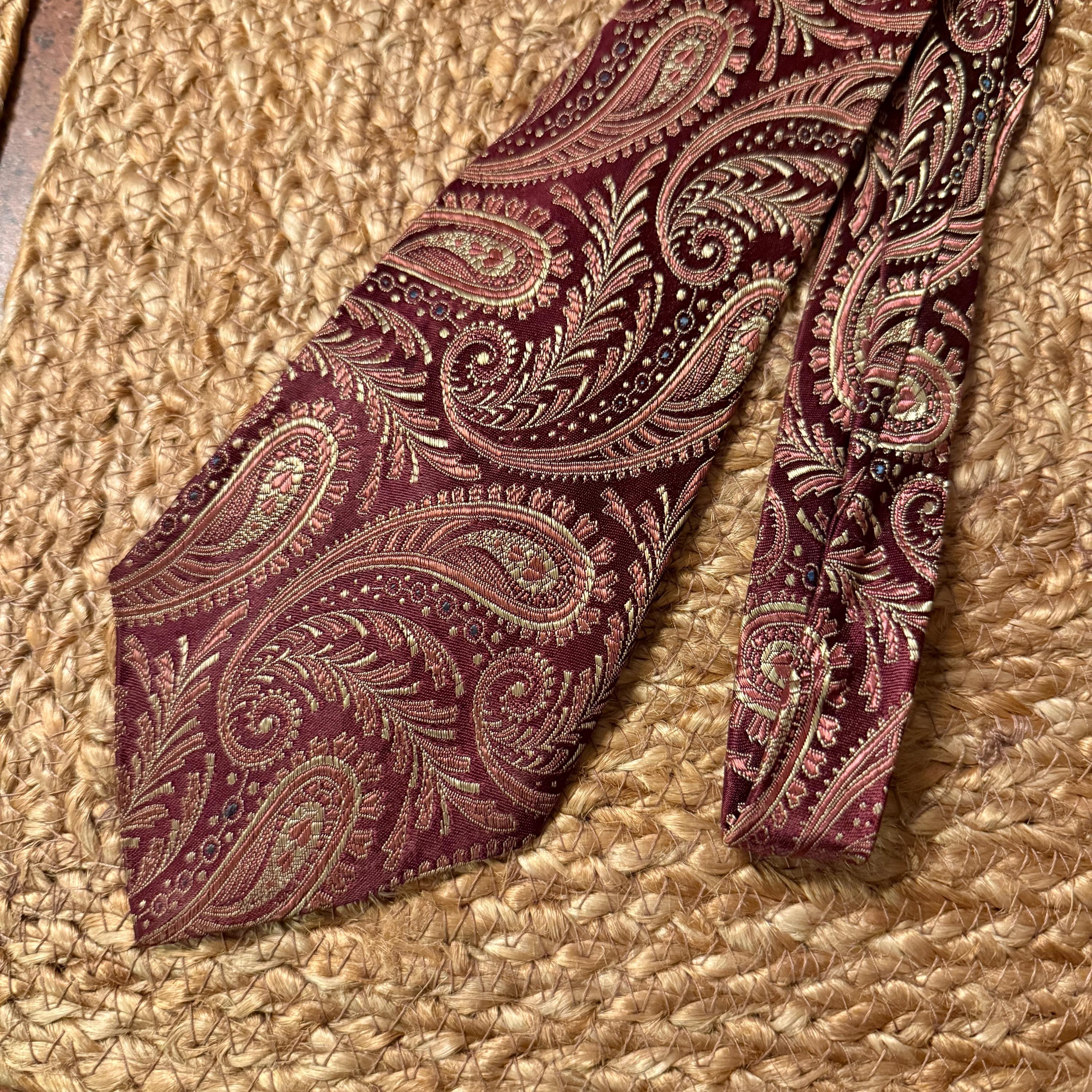 40s Manhattan ビンテージ ペイズリーレーヨン シャツ M レア！