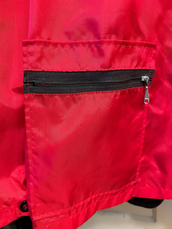 Men's Vintage 80s Flight Apparel, Ind. CRC Red Zip Up Racing Jacket - M