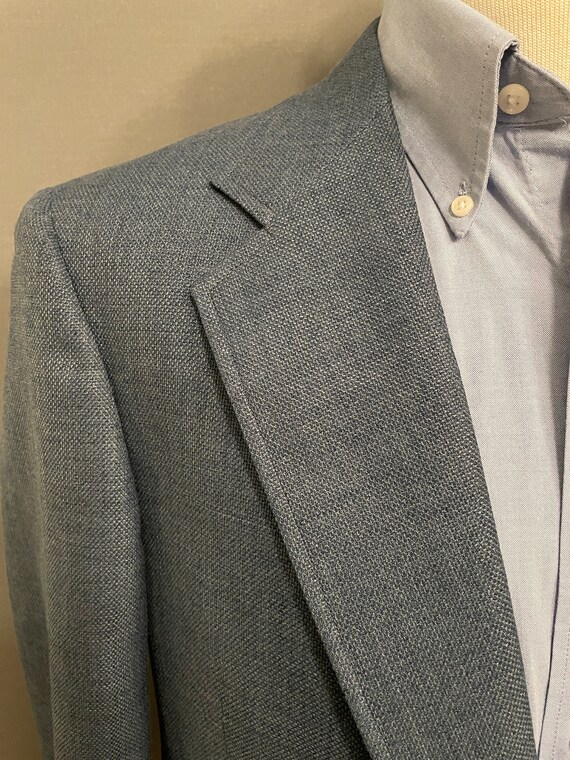 1970s Blue Wool Dolman Blazer w/ Resin Buttons main image 1