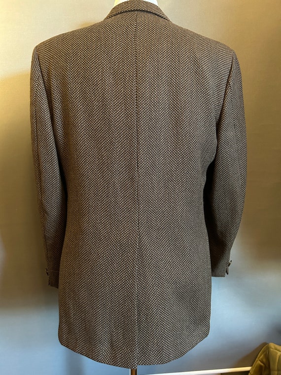 1970s Two-Tone Brown Men's Tweed 2-Button Blazer … - image 6