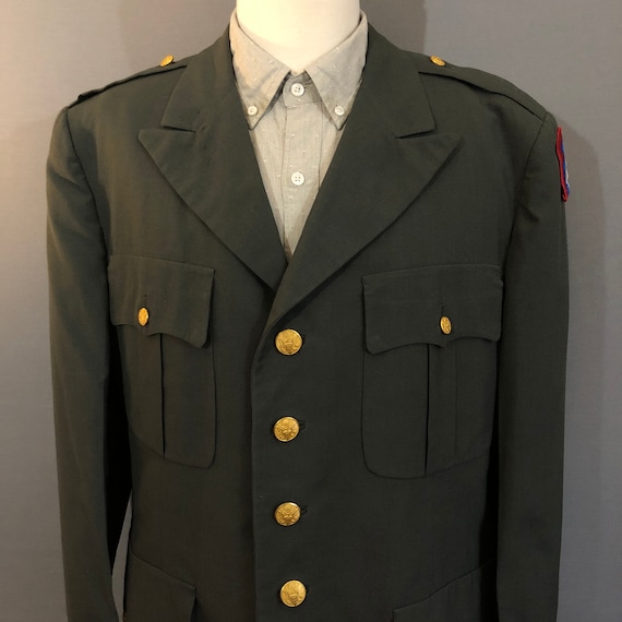 Men's US 5th Army Green Officer Class A Tunic c196