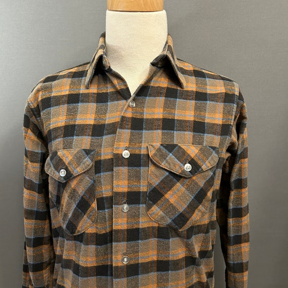 C1980s Osh Kosh Brown/blue/rust Plaid Men