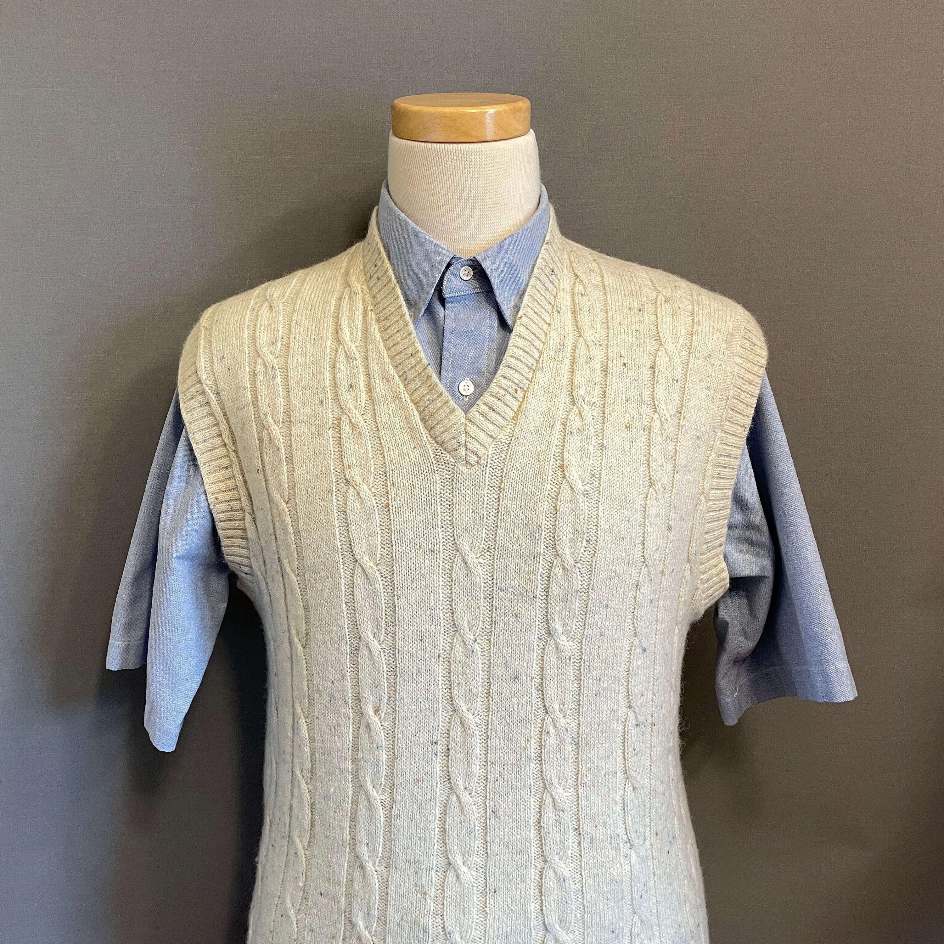 Wool Blend V-neck Cable Knit Sweater - Etsy