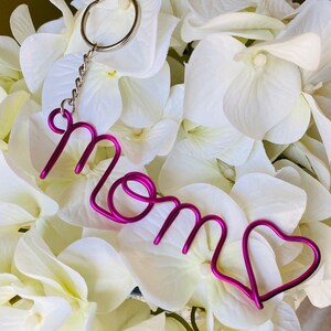 Mother&#39;s Day Keychain , Name Keychain, Wire Name Keychain, Wire word, custom made, Personalized gift