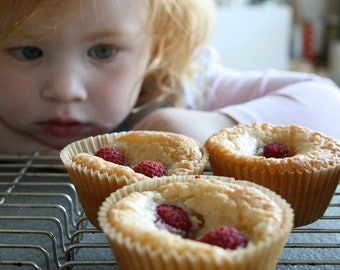 Almond Cakes with Coconut and Raspberries 6 pcs