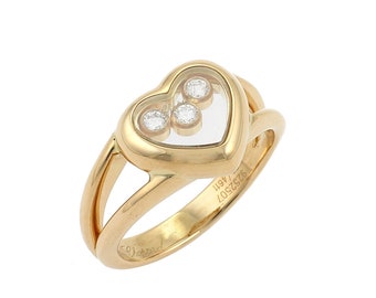 19943 - Chopard Happy Diamond 18k Yellow Gold Heart Ring