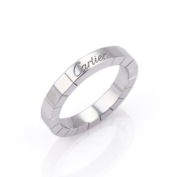 11769 - Cartier Lanieres 18k White Gold 3mm Band Ring