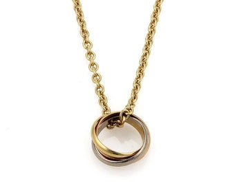 21118 - Fancy Z Shape Textured 14k Yellow Gold Link Collar