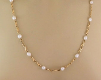 廃盤【MIKIMOTO】THE PEARL NECKLACE Mikimoto Pearl Necklace Sterling Silver 1960s Japan 16.75