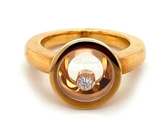 24531 - Chopard Happy Diamond 18k Rose Gold Round Ring