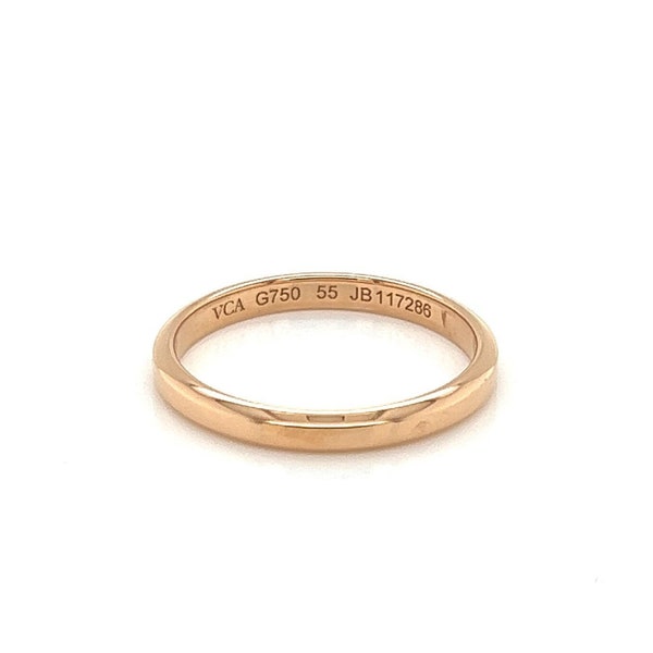 24341 - Van Cleef & Arpels Toujours 18k Rose Gold 2.5mm Wide Band Ring