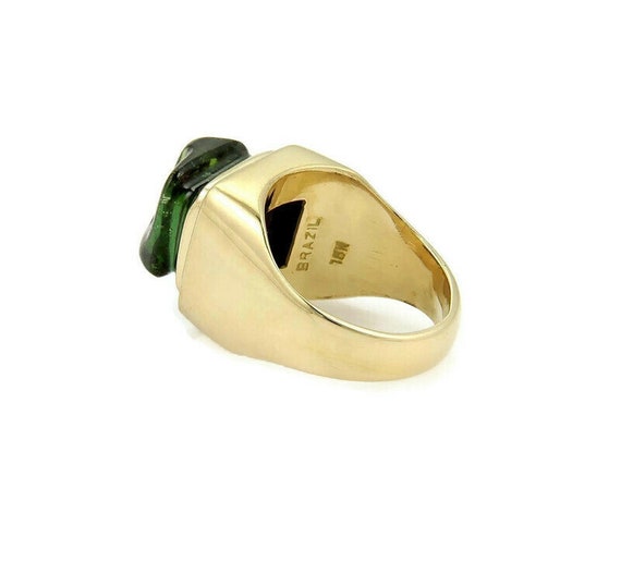 15336 - Bruno Guidi Brazil 18k Yellow Gold & Gree… - image 3