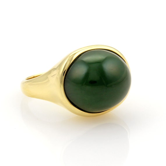 26833 - Tiffany & Co. Peretti Cabochon Green Jade… - image 2