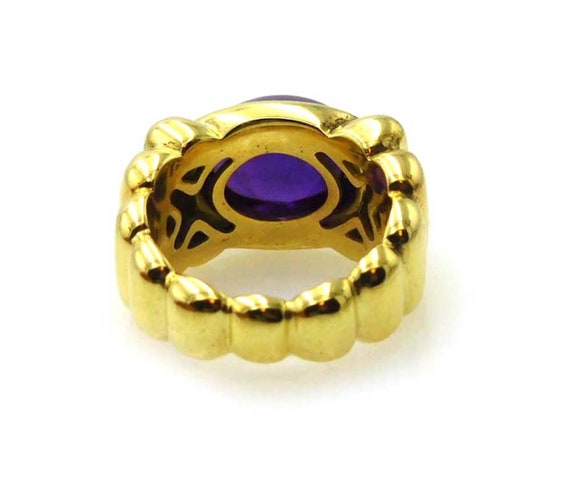 17262 - Elizabeth Rand Cabochon Amethyst 18k Yell… - image 3